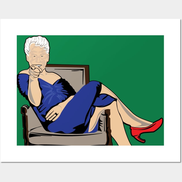 BIll Clinton In Blue Dress Wall Art by CabalCollection